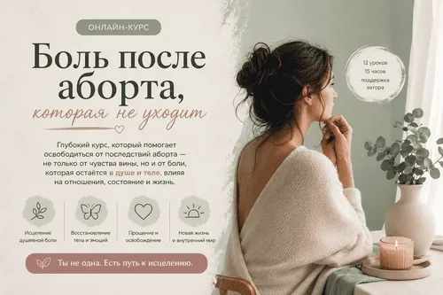 Обложка курса Боль после аборта, которая не уходит